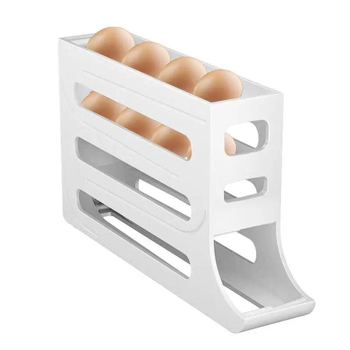 RollEgg Pro – 4-Tier Egg Dispenser & Refrigerator Organizer